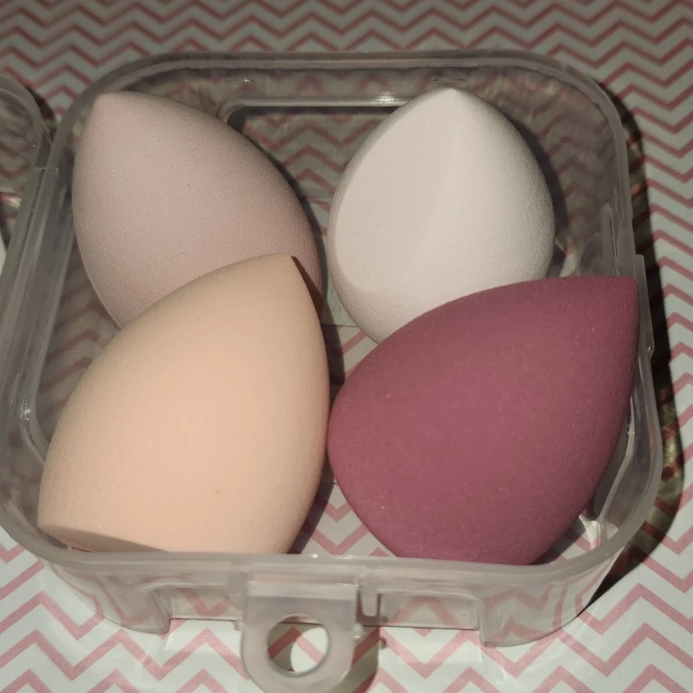 Brand new 4 pc water drop cosmetic Egg, Beauty sponge,sponge puff make u…
